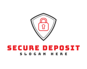 Secure Lock Shield logo design