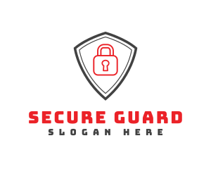 Secure Lock Shield logo design