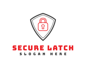 Latch - Secure Lock Shield logo design