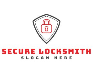 Locksmith - Secure Lock Shield logo design