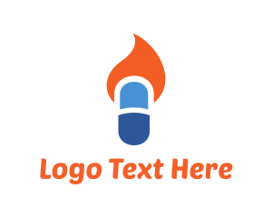 Tablet - Fire Capsule Medicine logo design