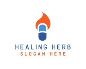 Fire Capsule Medicine logo design