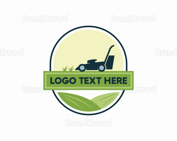 Gardening Lawn Mower Logo