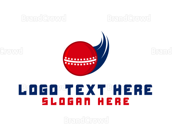 Fast Cricket Ball Logo