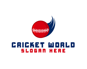 Cricket - Fast Cricket Ball logo design