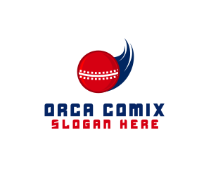 League - Fast Cricket Ball logo design