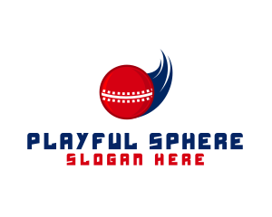 Ball - Fast Cricket Ball logo design