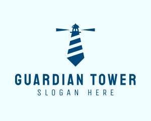 Blue Lighthouse Necktie logo design