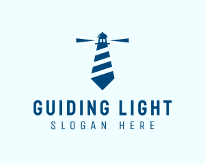 Blue Lighthouse Necktie logo design