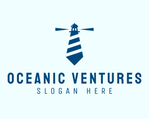 Blue Lighthouse Necktie logo design