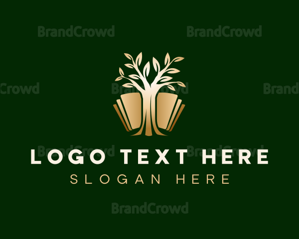 Elegant Tree Book Logo