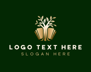 Luxury - Elegant Tree Book logo design