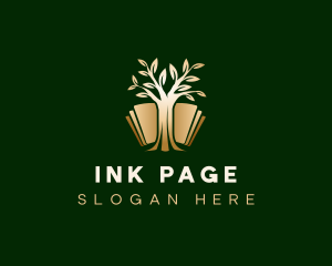 Page - Elegant Tree Book logo design