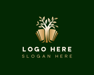 Ebook - Elegant Tree Book logo design