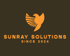 Bird Sunray Wings logo design