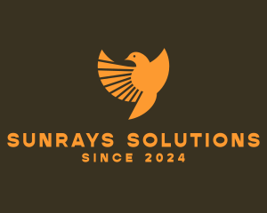 Bird Sunray Wings logo design