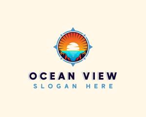 Mountain Compass Beach logo design