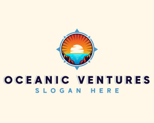 Mountain Compass Beach logo design