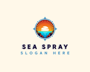 Mountain Compass Beach logo design