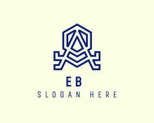 Modern Hexagon Letter A Logo