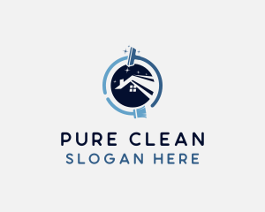 Residential Home Cleaning  logo design