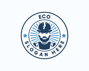 Electric Maintenance Man Logo