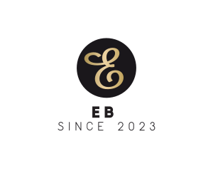 Elegant Cursive Letter E logo design