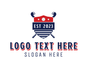 Golf Cart - Golf Sports Shield logo design