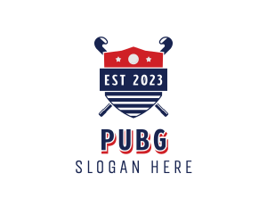 Golf Sports Shield Logo