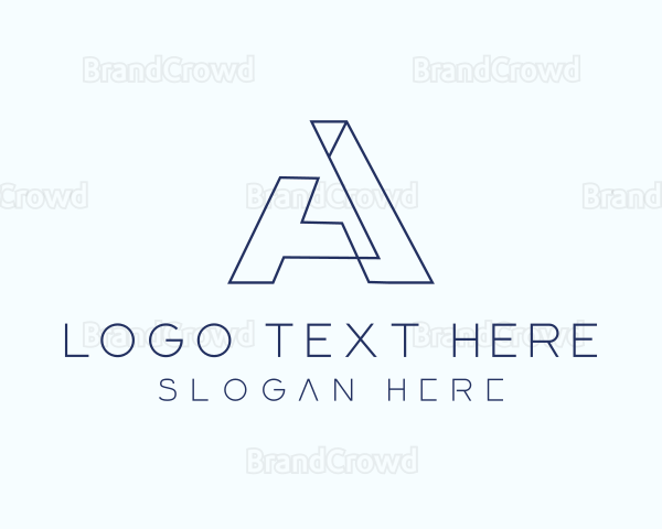 Tech Outline Letter A Logo