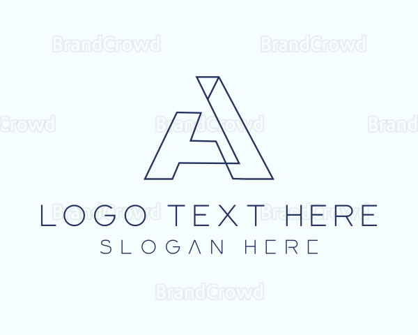 Tech Outline Letter A Company Logo