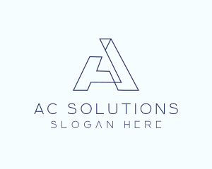 Tech Outline Letter A logo design