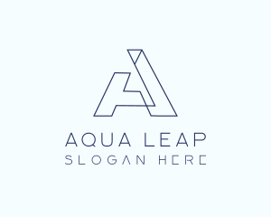 Tech Outline Letter A Company logo design