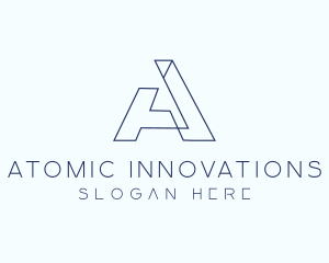 Tech Outline Letter A logo design