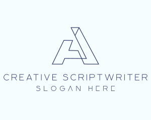 Tech Outline Letter A Company logo design