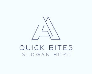 Tech Outline Letter A Company logo design