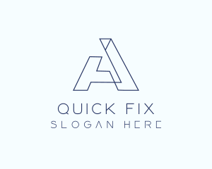 Tech Outline Letter A Company logo design