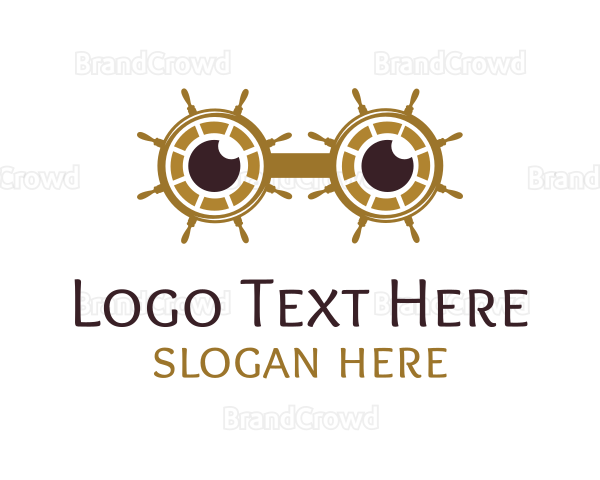 Ship Wheel Eyeglasses Logo