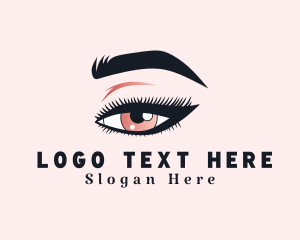 Cosmetic - Beautiful Woman Eyelash logo design