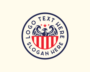 Map - Patriotic USA Eagle logo design