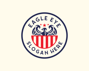 Patriotic USA Eagle logo design