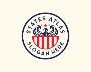 Patriotic USA Eagle logo design