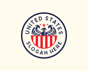 Patriotic USA Eagle logo design