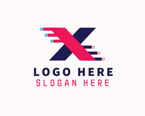 Digital Tech Letter X Logo