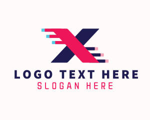 Esport - Digital Tech Letter X logo design