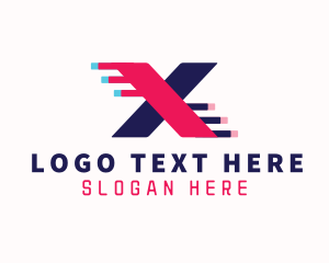 Digital Tech Letter X Logo