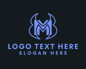 Telecom - Video Game Letter M logo design