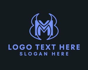 Game Streaming - Video Game Letter M logo design