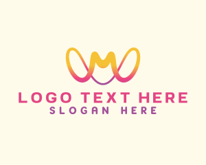 Loop - Abstract Loop Letter M logo design