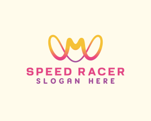 Modern - Abstract Loop Letter M logo design